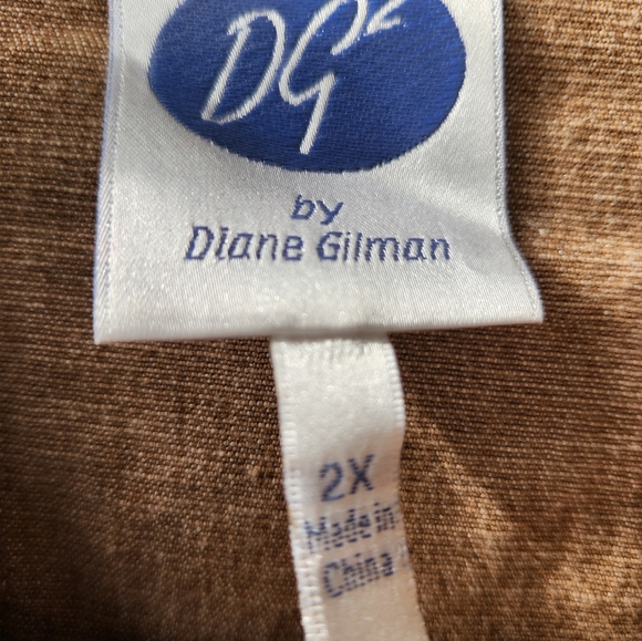 Denium Shirt Jacket Embellished Tan Kaiki 2X New with Tags - Picture 3 of 10